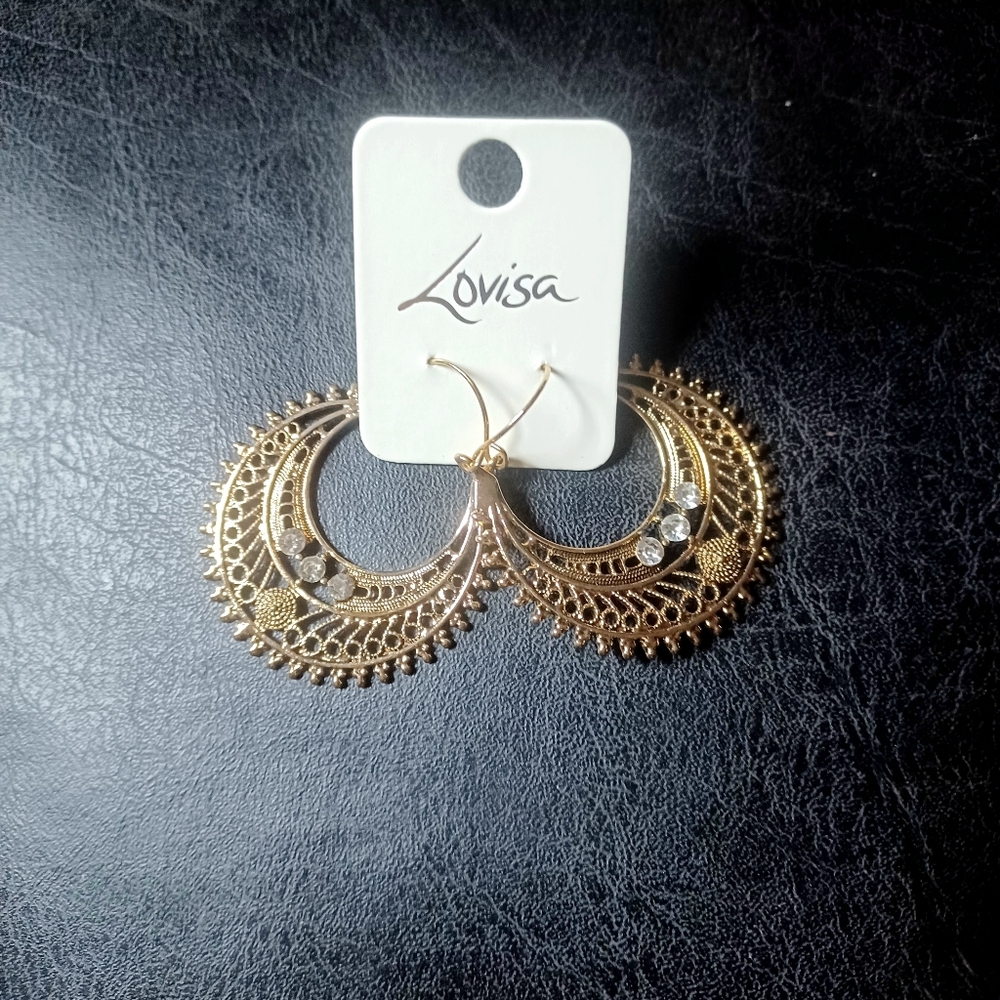 LOVISA ELEGANT PIERCED EARRINGS BUNDLE-(4 PAIRS OF FASHION JEWELRY)-(NEW)